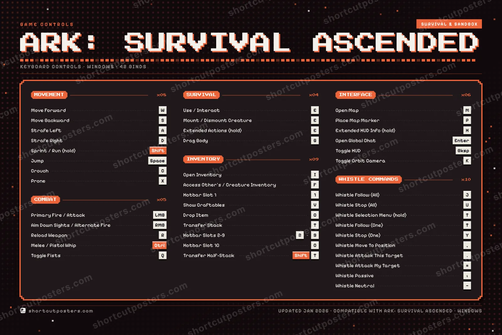 ARK: Survival Ascended controls poster preview