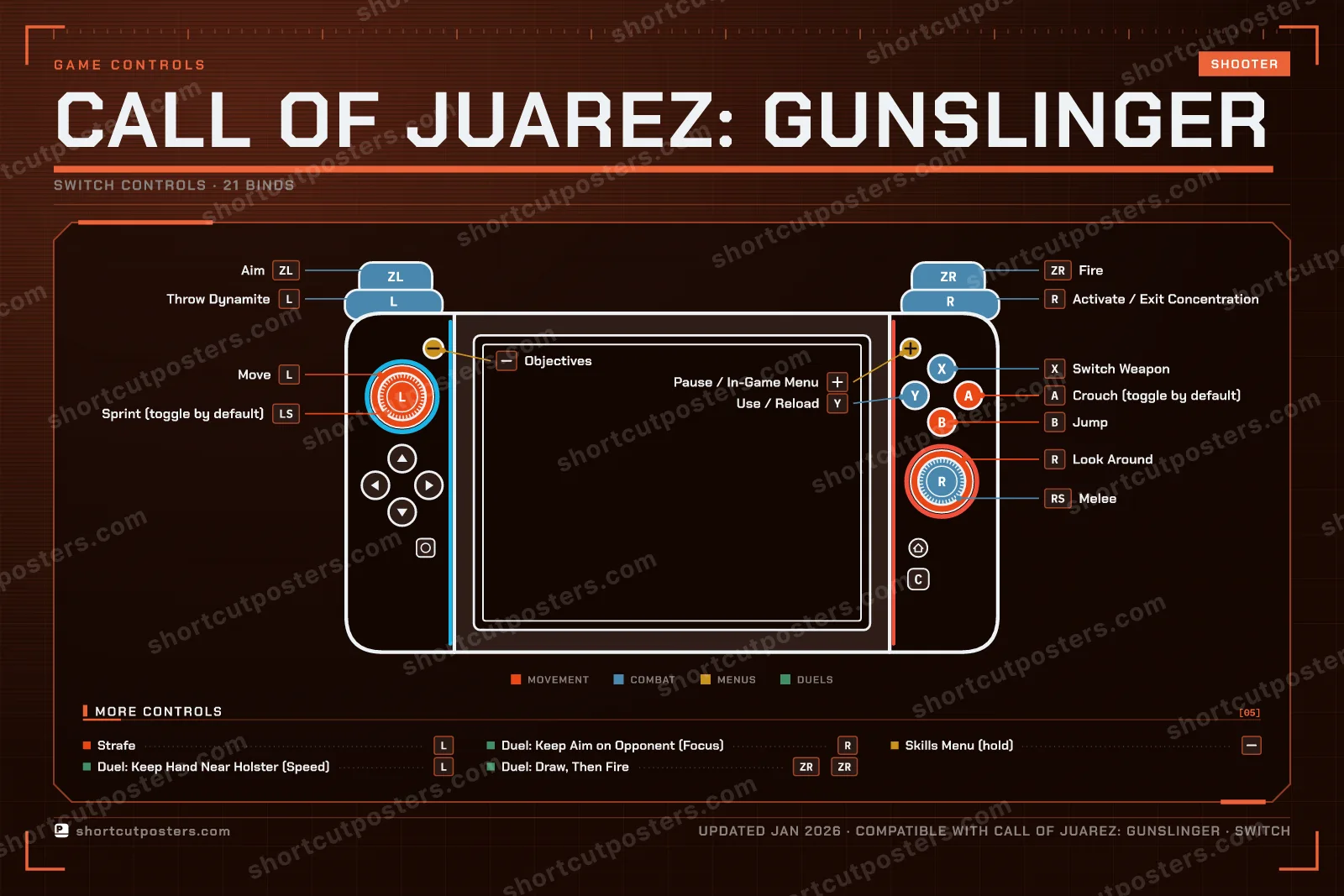 Call of Juarez: Gunslinger controller poster preview