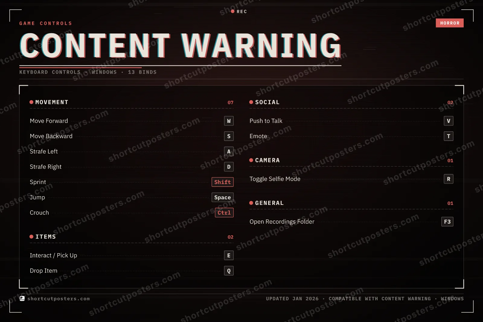 Content Warning controls poster preview
