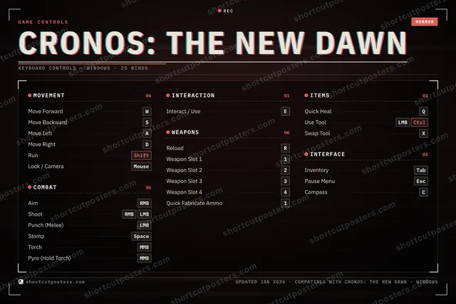 Cronos: The New Dawn controls poster preview