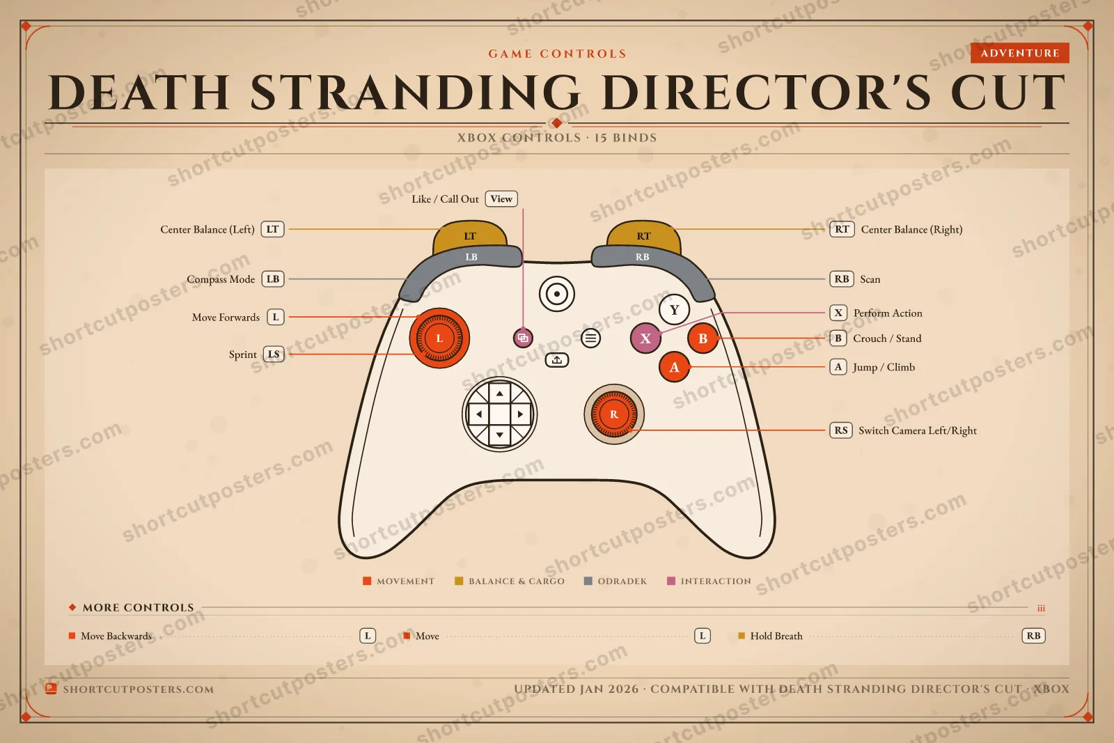 Death Stranding Director's Cut controller poster preview