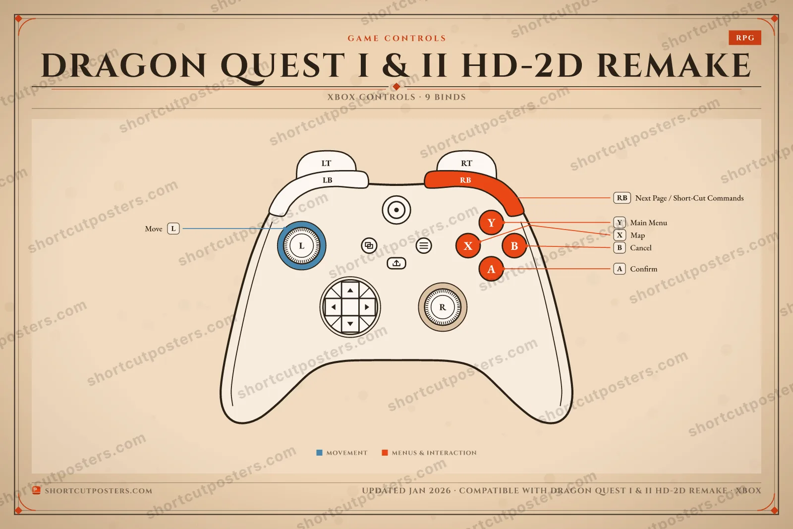 Dragon Quest I & II HD-2D Remake controller poster preview