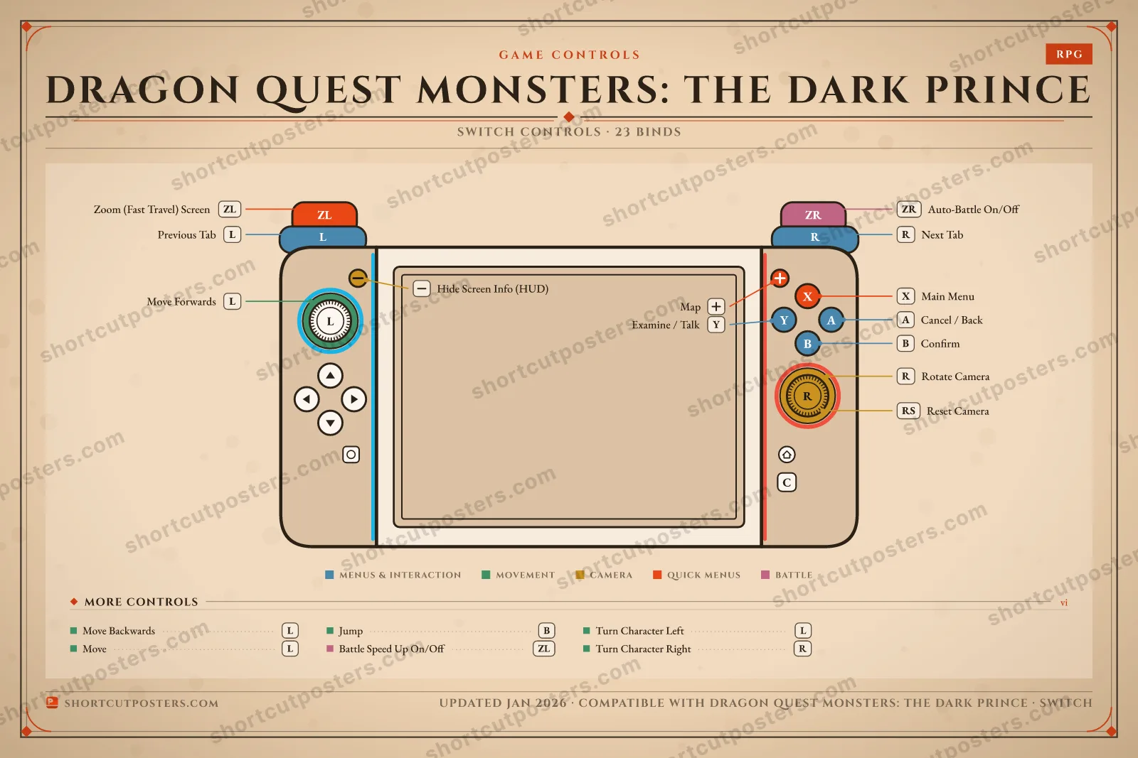 Dragon Quest Monsters: The Dark Prince controller poster preview