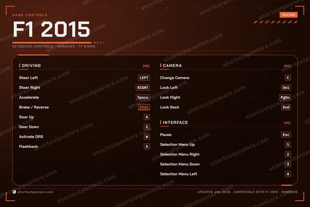 F1 2015 controls poster preview