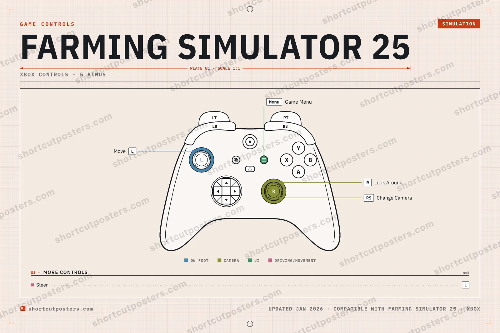 Farming Simulator 25 controller poster preview