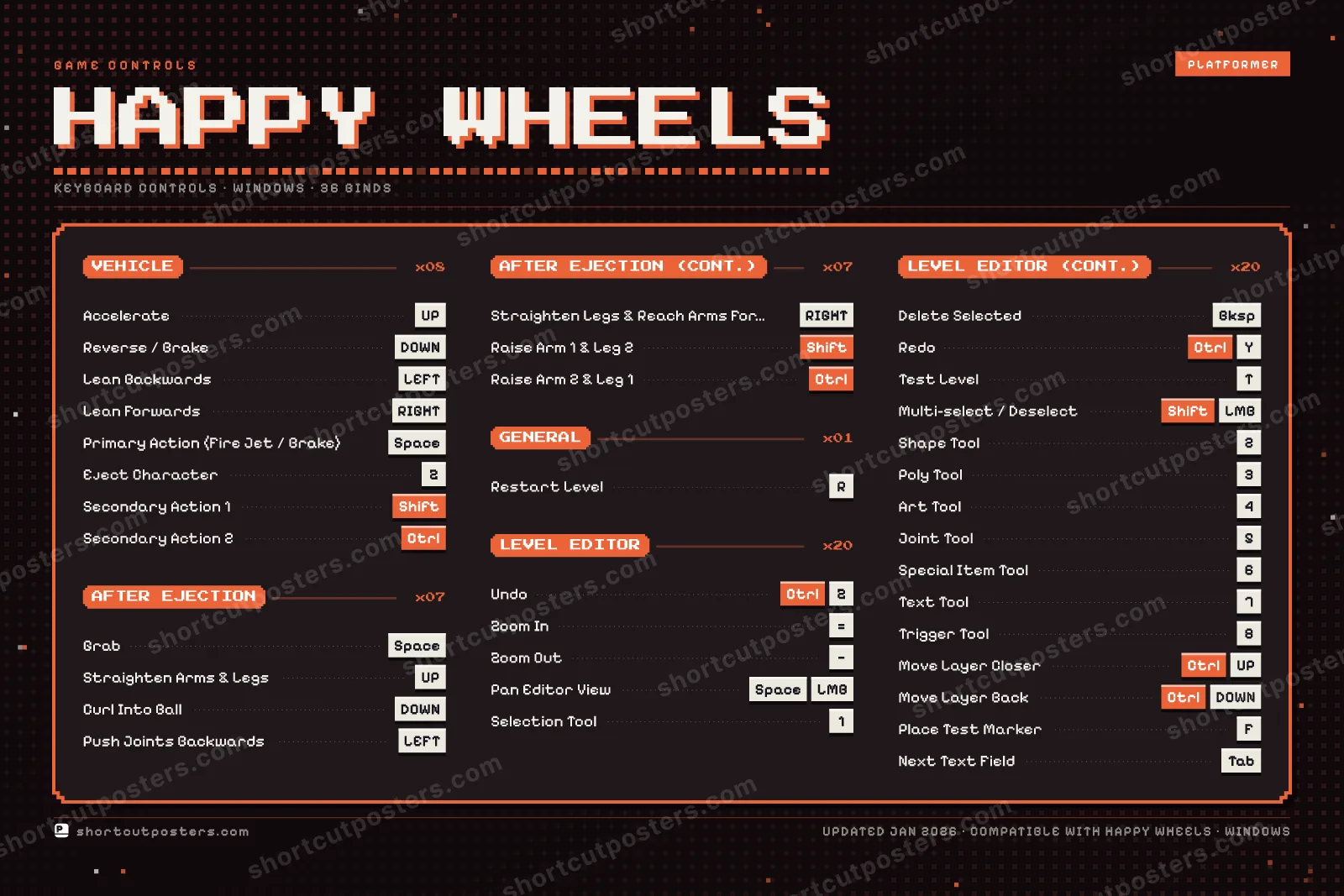 Happy Wheels controls poster preview