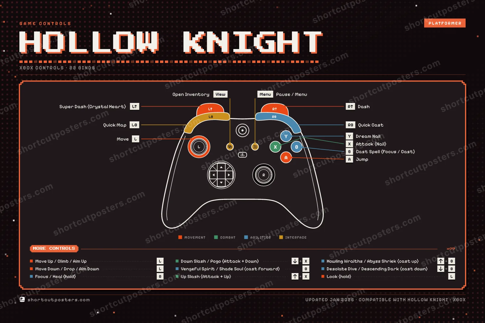 Hollow Knight controller poster preview