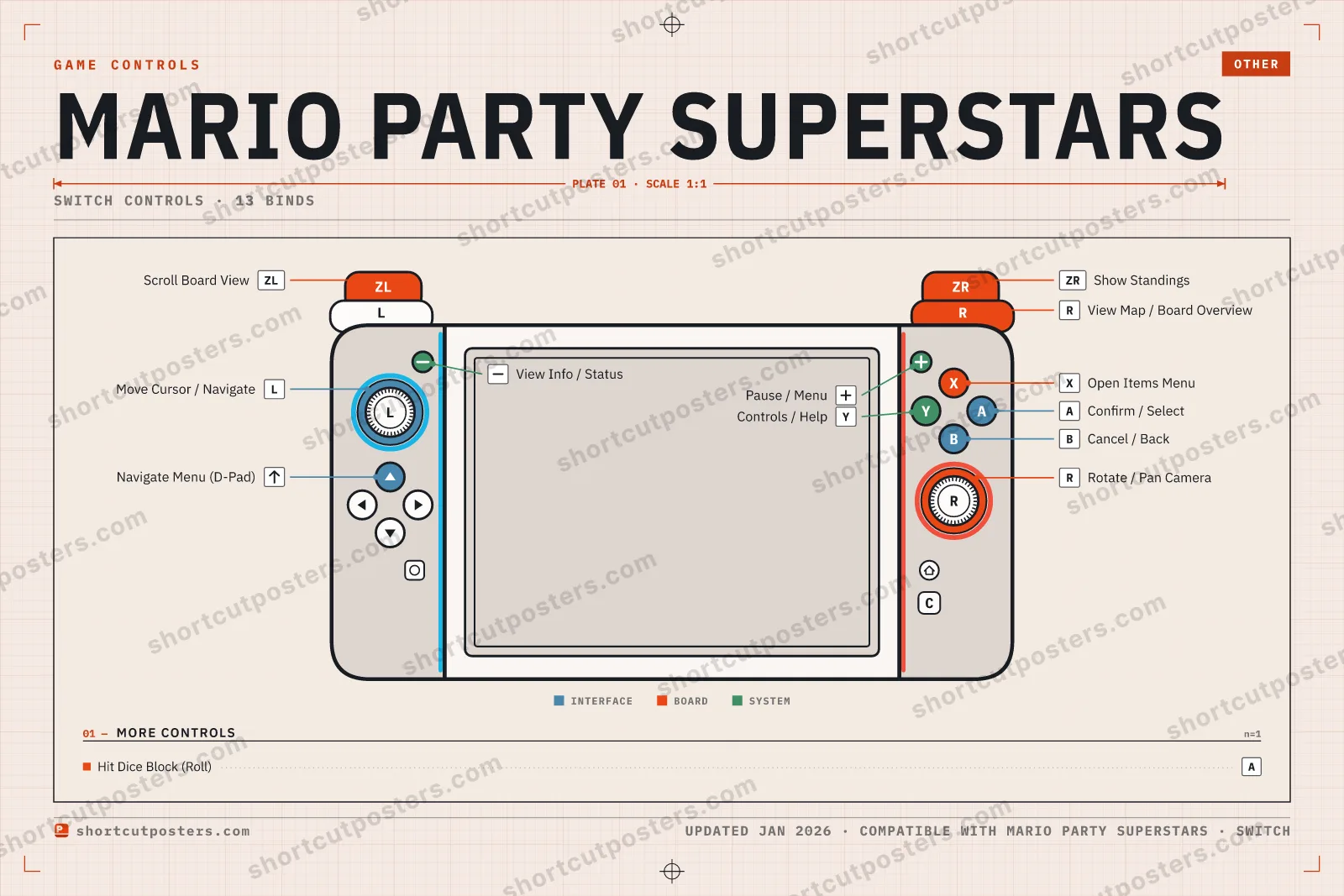 Mario Party Superstars controller poster preview