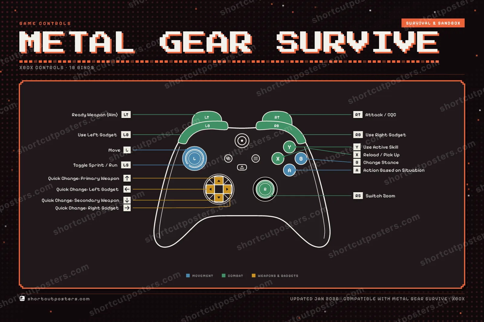 METAL GEAR SURVIVE controller poster preview