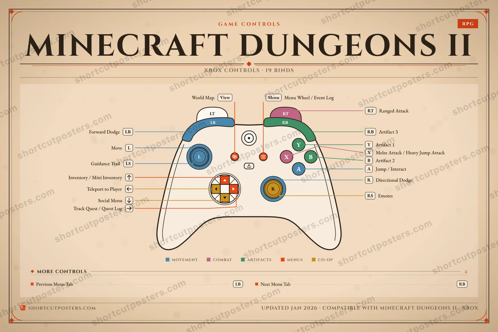 Minecraft Dungeons II controller poster preview