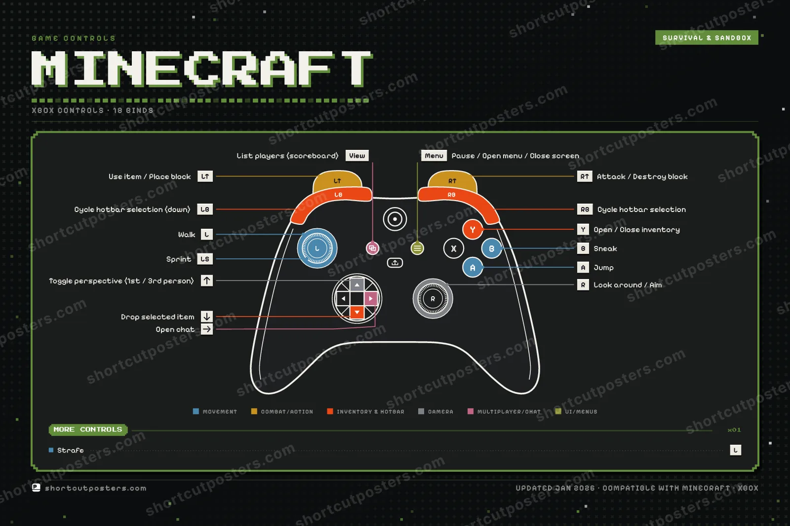 Minecraft controller poster preview