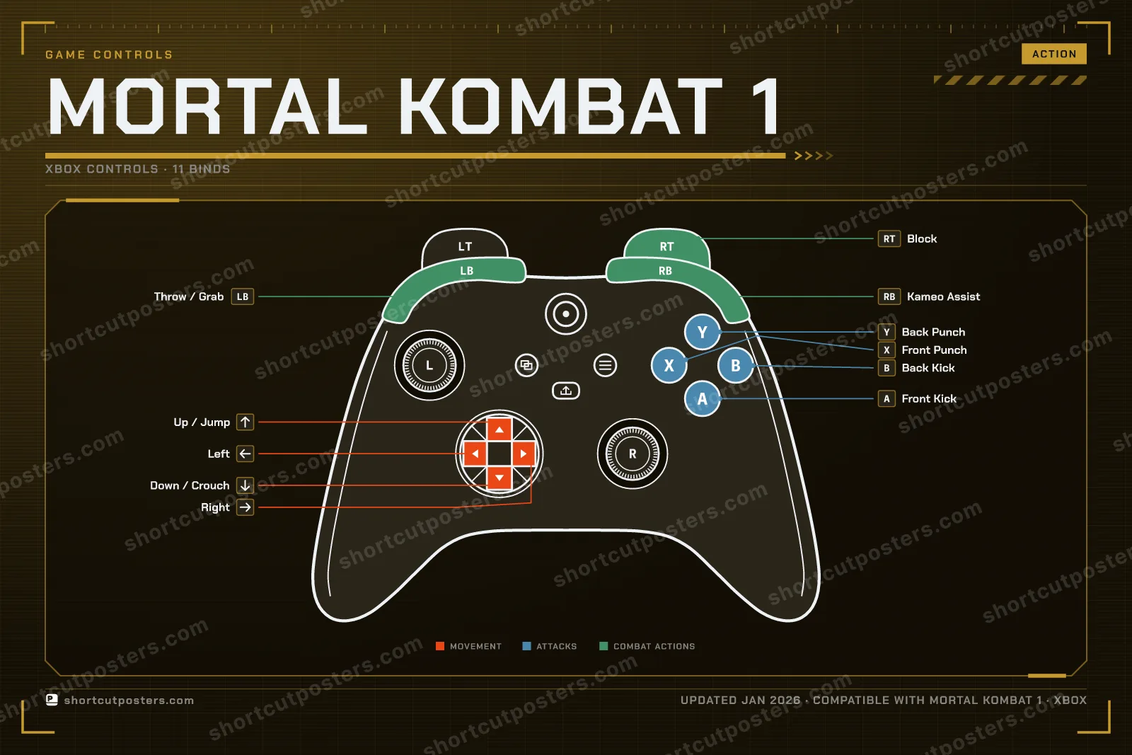 Mortal Kombat 1 controller poster preview