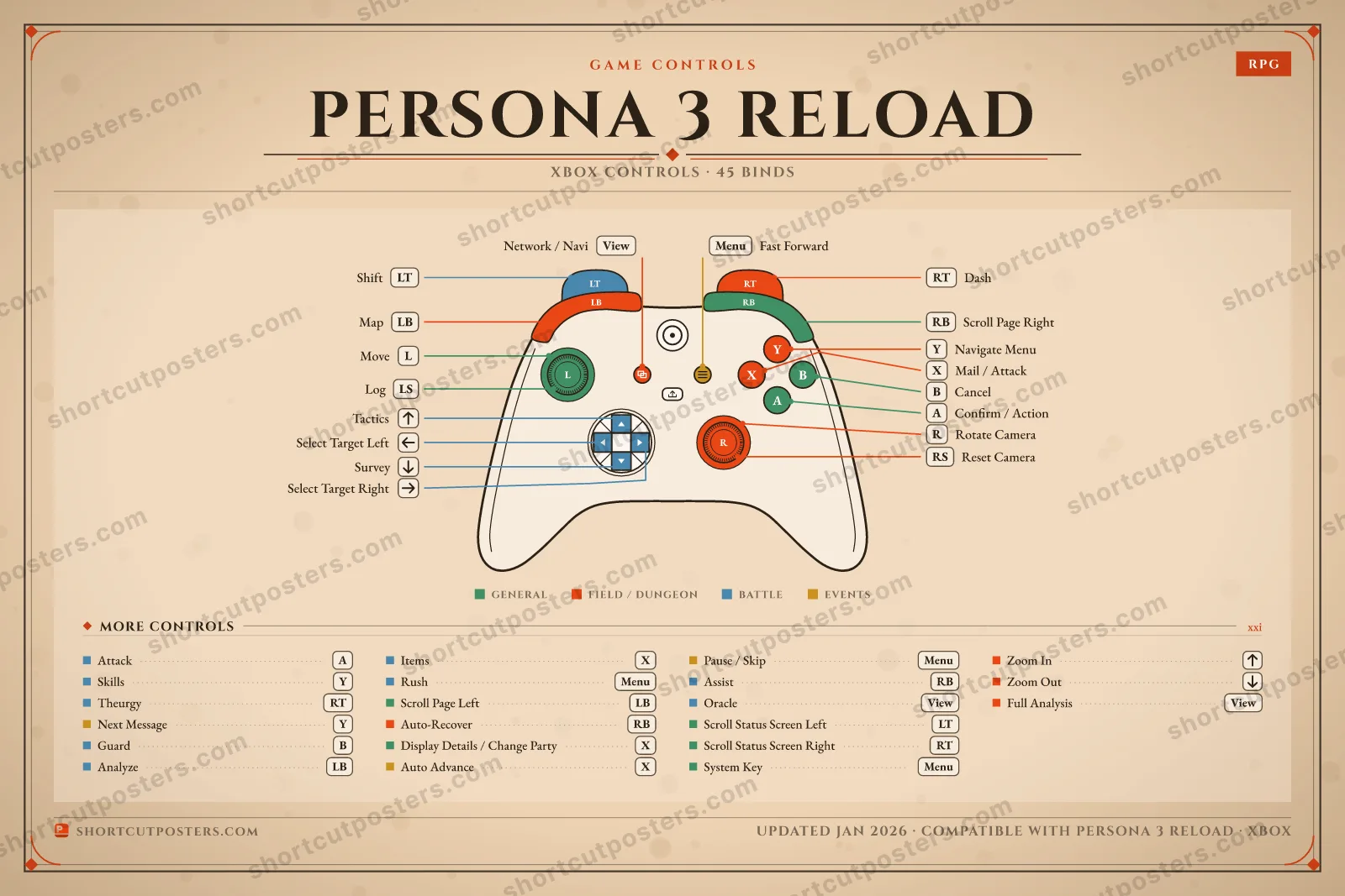 Persona 3 Reload controller poster preview