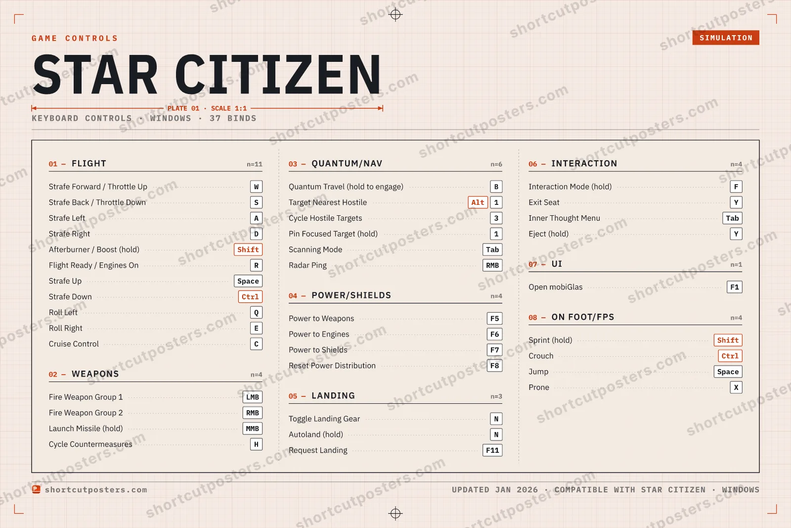 Star Citizen controls poster preview