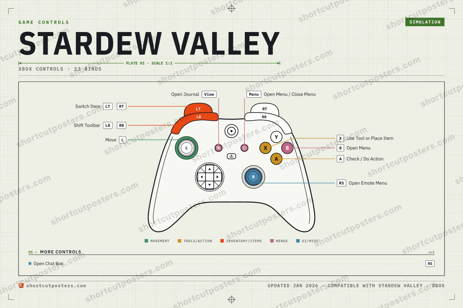 Stardew Valley controller poster preview