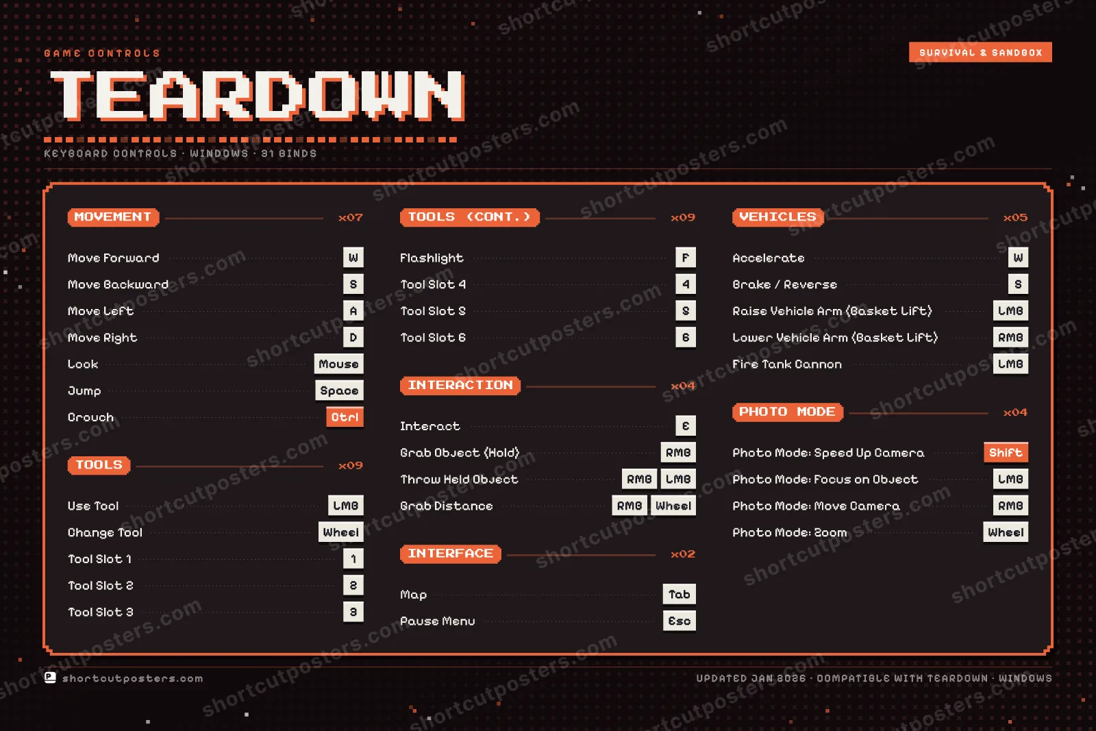 Teardown controls poster preview
