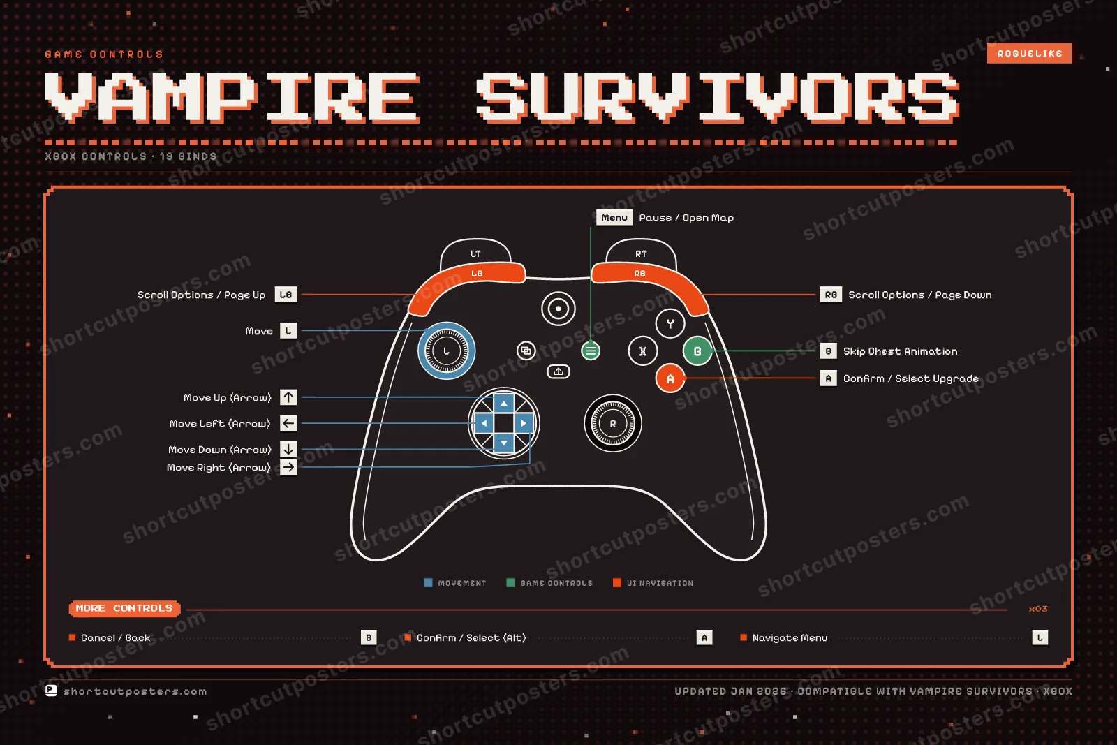Vampire Survivors controller poster preview