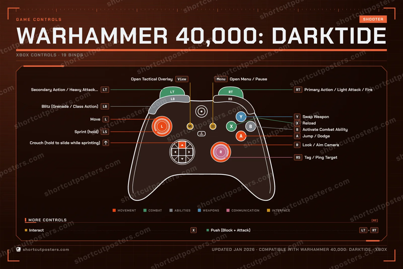 Warhammer 40,000: Darktide controller poster preview